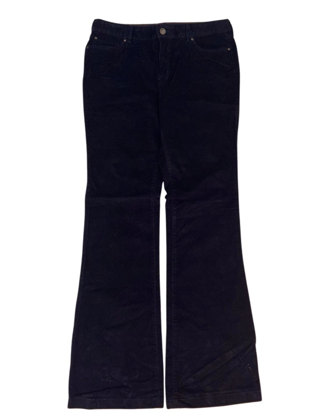 Eddie Bauer Women’s Corduroy Pants 10 Tall Midnight Curvy Flare NWT